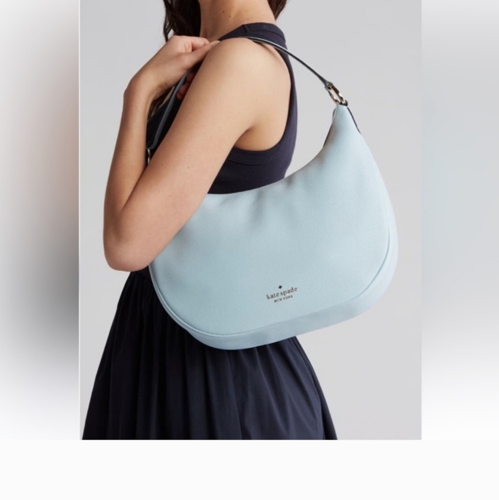 Kate Spade Weston Frosty Sky Shoulder Bag W Removable Crossbody Stap